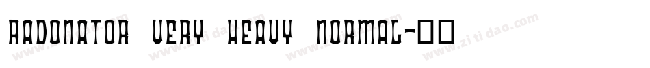 Radonator Very Heavy Normal字体转换